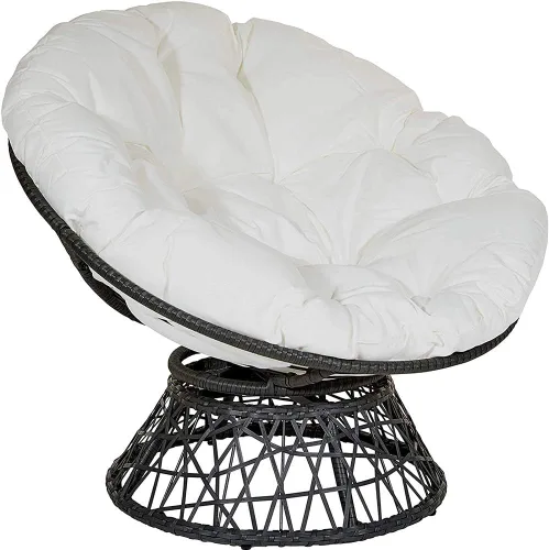 Vista 13 de Cojín colgante para silla de hamaca, cojín de tumbona para interiores y exteriores, cojín redondo grueso para silla de huevo, cojín de asiento
