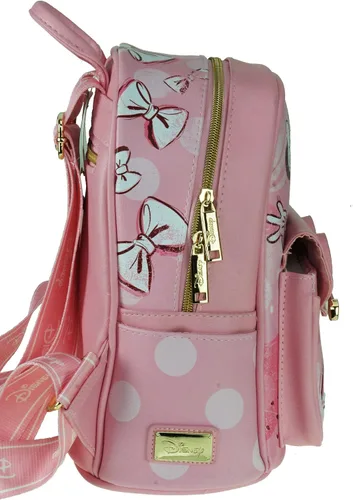 Vista 3 de KBNL Minnie Mouse A21770 - Mini mochila de piel vegana de 11 pulgadas, multicolor, mediana, Multicolorido, Mochilas Daypack