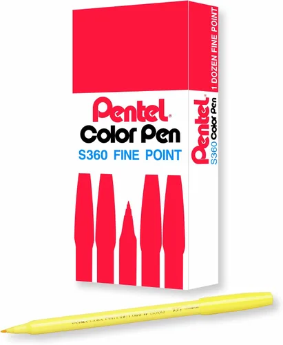Vista 17 de Pentel Arts - Bolígrafo de color, beige, caja de 12 unidades (S360-124)