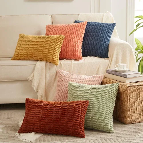 Vista 6 de Fancy Homi - Fundas decorativas para cojines, 18 x 18 pulgadas, para sala, sofá o cama, decoración rural, estilo bohemio, funda de cojín cuadrada