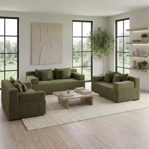 Vista 14 de MONVANE Sofás seccionales deshuesados de gran tamaño de 103 pulgadas para sala de estar, sofá de nube en forma de L de 4 asientos, sofá modular