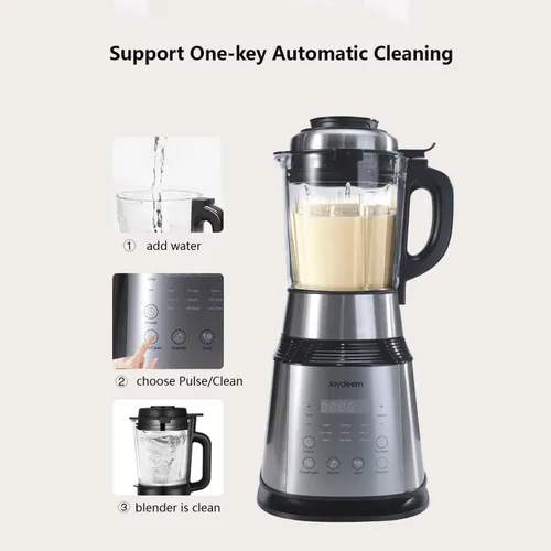 Vista 5 de Joydeem Batidora de encimera VK-1802, licuadora de cocina para sopa de leche de soja, gachas de avena y batido, exprimidor con bomba de vacío