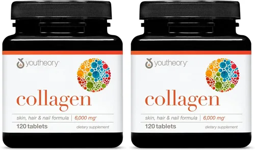 Vista 9 de Tabletas de colágeno Youtherory, RC.00300.US, Fórmula Avanzada con Vitamina C, 1