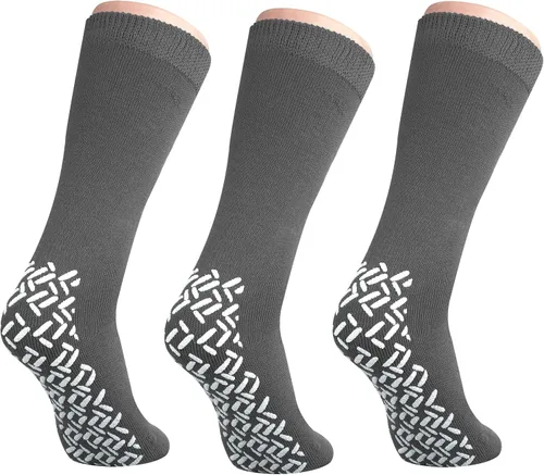 Vista 12 de NOBLES HEALTH CARE PRODUCT SOLUTIONS Paquete de 3 pares – Calcetines antideslizantes XXXL anchos para personas con diabetes hinchada en los pies