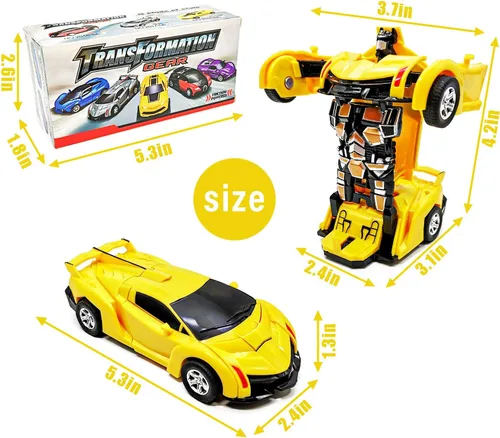 Vista 6 de CDDZSW Regalo para niños de 3 a 6 años de edad, autos transformadores para niños de 3 a 8 años, juguete de camión de fricción para niños y niñas