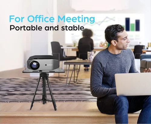 Vista 8 de Vamvo Soporte para proyector, soporte ajustable portátil para proyector, soportes de trípode de aluminio, soporte de piso, soportes para laptop