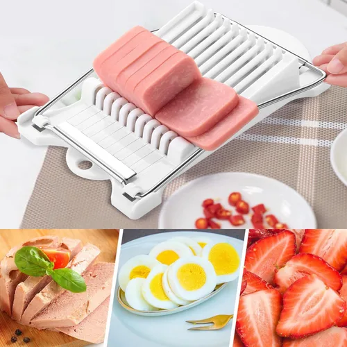 Vista 2 de Molde de spam para musubi, 4 piezas, kit para hacer musubi, cortador de spam, prensa de musubi, sushi, arroz, onigiri, cortador de huevos