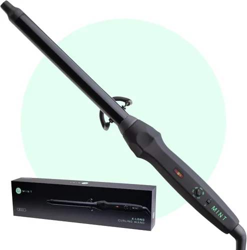 Vista 10 de MINT Varita Rizadora Profesional Sin Pinza de 1 1/4 Pulgadas para Cabello Largo Varita Rizadora Extra Larga con Barril Cerámico Iónico de 4