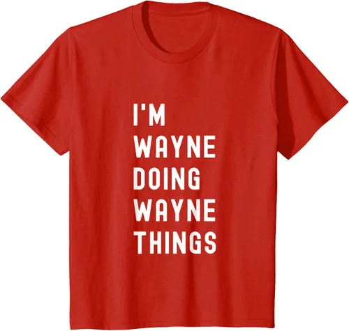 Vista 3 de Camiseta I'm Wayne Doing Wayne Things, Negro