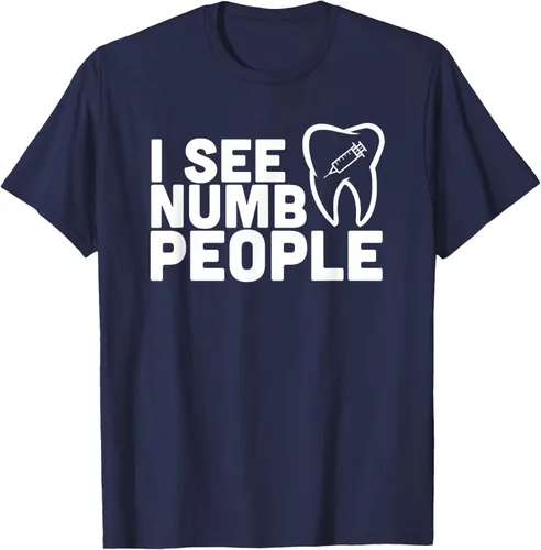 Vista 48 de I see Numb People - Camiseta de regalo para dentista dental, Negro, S