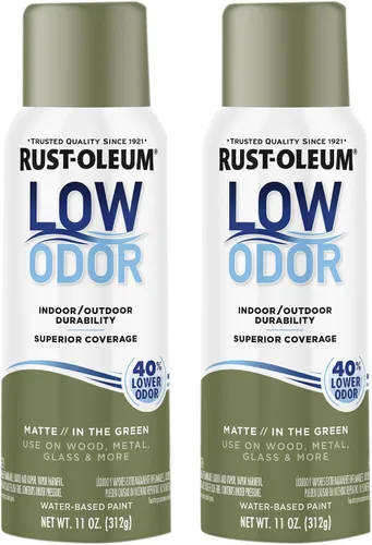 Vista 52 de Rust-Oleum - Pintura en aerosol prémium de bajo olor, gris ancla brillante Olor 40% menor que las pinturas en aerosol tradicionales, durabilidad