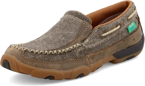 Vista 14 de Twisted X Mocasines de conducción para mujer, zapatos sin cordones para caminar con CellStretch Negro & gris