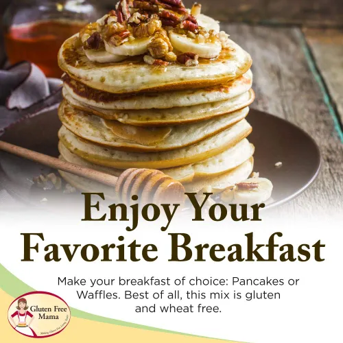 Vista 3 de Gluten Free Mama 's: Mezcla para panqueques y waffles, ligera y esponjosa, bolsa de 32 onzas