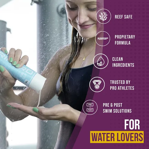 Vista 3 de TRIHARD Elite Swim Protection Pack Kit completo para cabello y cuerpo Incluye muestras gratuitas de lavado facial y loción corporal