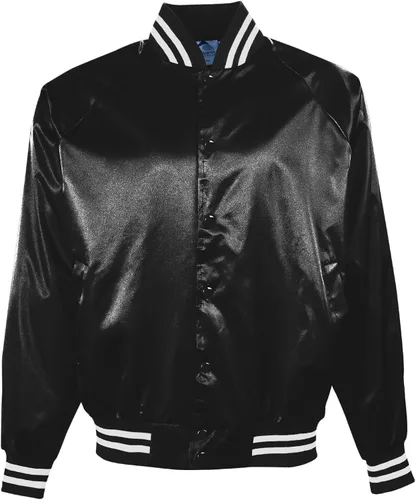 Vista 2 de Augusta Sportswear Augusta - Chaqueta de béisbol de satén para mujer, ribete a rayas