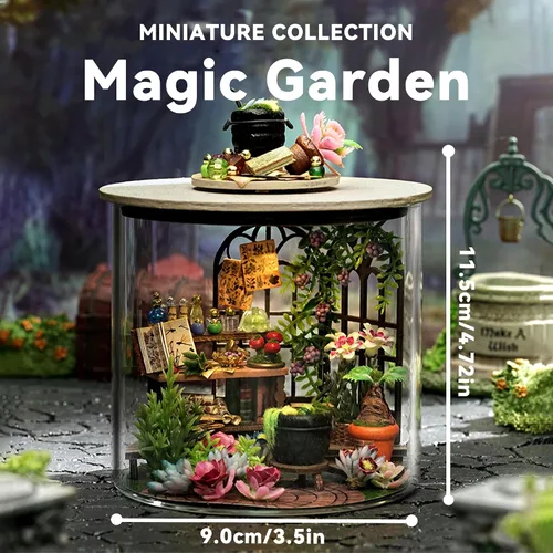 Vista 2 de Flever - Kit de casa de muñeca en miniatura para bricolaje, habitación creativa serie Botella de los Sueños, con muebles, para regalo romántico