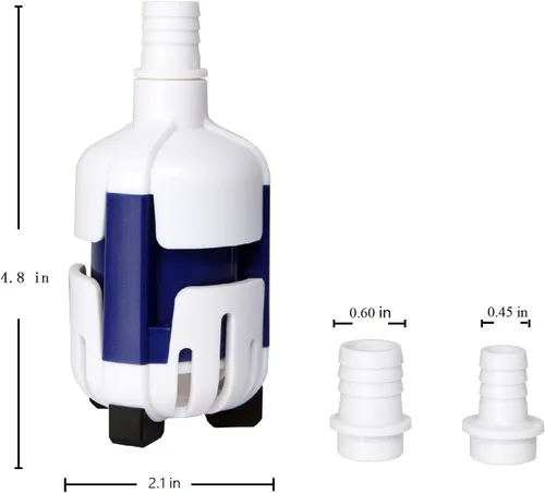 Vista 2 de Bomba de retorno nano para sumidero de acuario de agua salada, bomba de agua pequeña, CC 12 V con controlador, 185 GPH (700 L/H), 9 vatios, uso