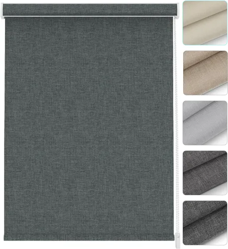 Vista 15 de Changshade Cortinas enrollables de tamaño personalizado con cordón, persianas enrollables para ventanas con filtro de luz y aislamiento térmico