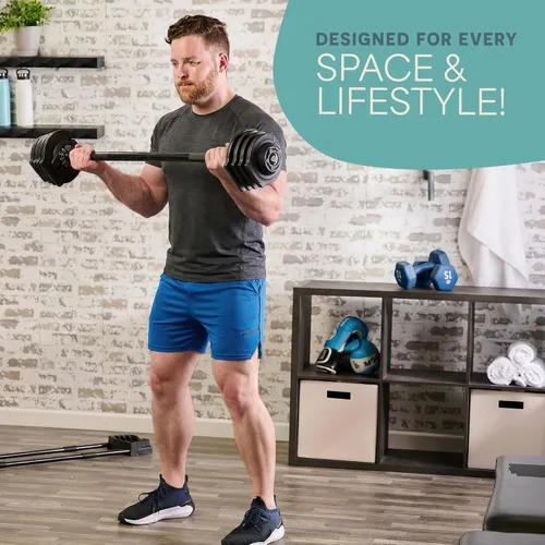 Vista 3 de [Usado] Lifepro Adjustable Dumbbells & Weights for Home Gym, Quick-Adjust 43lb Individual 3 en 1