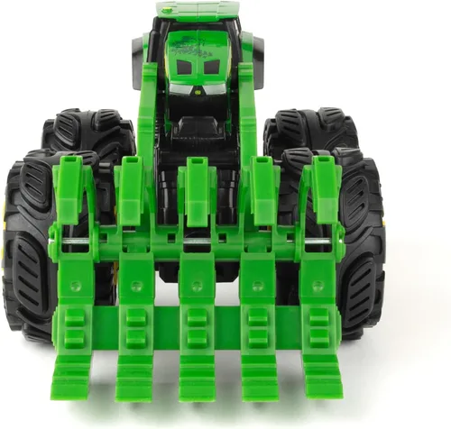 Vista 4 de John Deere Monster Treads Rev Up Tractor Toy Tractor Toys - Neumáticos y sonidos estilo camión monstruo - 10 pulgadas - Edades 3 años en adelante