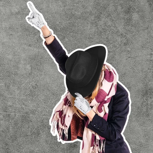 Vista 3 de Juego de 4 piezas de disfraz pop para niños, sombrero de cosplay, guantes de lentejuelas, gafas de sol y calcetines de tripulación, disfraz novedoso