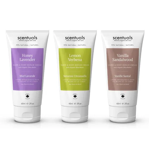 Vista 11 de Scentuals Crema de manos con aceite esencial de pomelo y cúrcuma, manteca de karité, manteca de cacao, aceite de argán y almendras, vitamina E