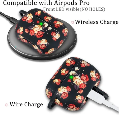 Vista 5 de Funda de Airpod Pro de silicona suave - Funda de estuche de carga de LitoDream para AirPods Pro de Apple, lindo protector de estuche para mujeres