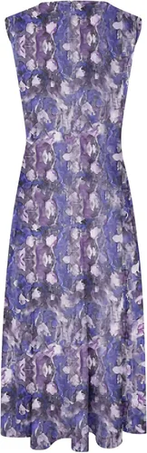 Vista 3 de Vestidos negros para mujer, estampado floral, color sólido, dobladillo fluido, vestido largo sin mangas, cuello en V, vestidos largos de fiesta