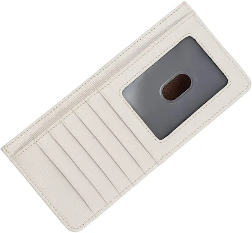 Vista 10 de Cartera para tarjetas de crédito para mujer, delgada y larga, con bolsillo con cremallera para efectivo, monedas, recibos, tarjetas