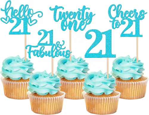 Vista 45 de 30 piezas de adornos para cupcakes de 12 cumpleaños feliz, brillantes doce, hola 12, felicitaciones a 12 años, adornos para cupcakes, 12