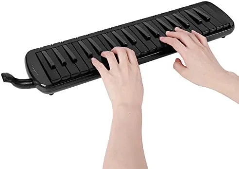 Vista 7 de Melodica Cuerpo ABS de 37 teclas con placa de latón y bolsa de EVA Negro