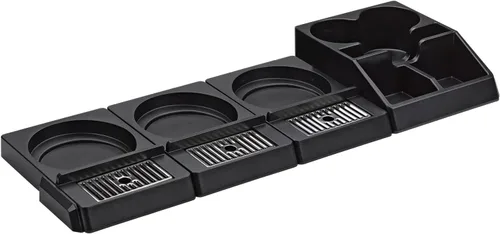 Vista 11 de Service Ideas APD2BL - Estante modular para 2 Airpots con bandeja de condimentos, plástico, negro.. APD2BL in Black Plastic