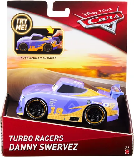 Vista 6 de Disney Cars Toys Turbo Racers surtido, vehículos de personajes de películas, alerón de bomba y carreras, sin baterías para jugar sin fin, a partir
