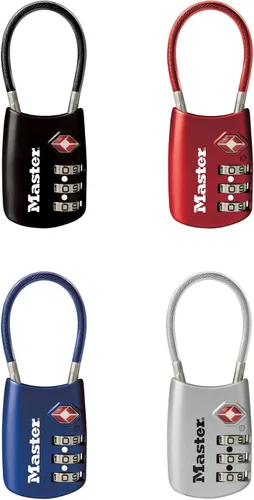 Vista 15 de Master Lock 4688D Candado para Equipaje con Combinación Personalizable Aprobado por TSA, 1 Unidad, Plateado