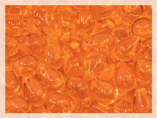 Vista 11 de Cuentas de cristal checo de 6 x 9 mm, 50 piezas, en forma de lágrima, color ámbar topacio naranja transparente - Bohemia Crystal Valley