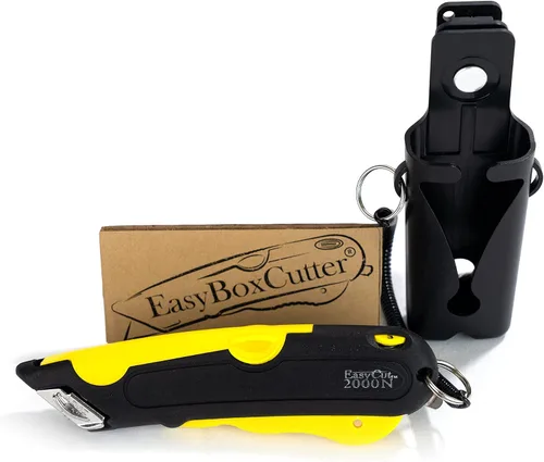 Vista 2 de EasyCut 2000 Cuchillo utilitario retráctil seguro para cortar cajas, amarillo, 09700