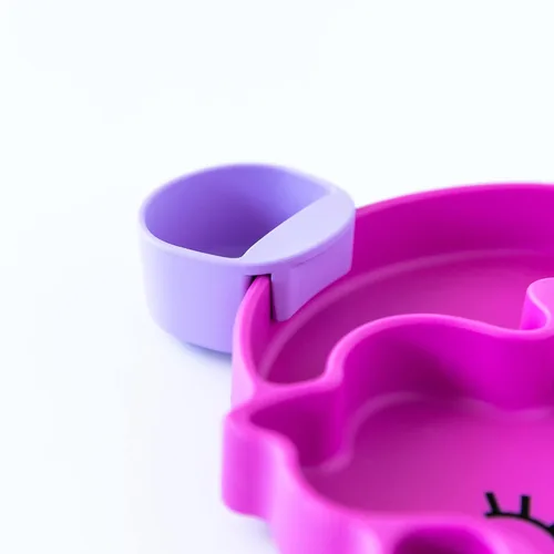 Vista 2 de Bumkins Baby Silicone Little Dippers, se fija a cuencos, platos y platos, taza de salsa, sostiene salsas, puré, coberturas, destete LED para bebés