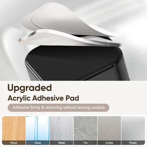 Vista 5 de Paquete de 9 soportes magnéticos para cables, clips magnéticos para cables de escritorio con adhesivo fuerte, organizador de cables para gestión