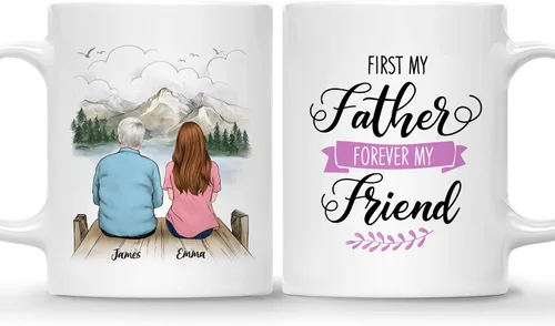 Vista 16 de Gossby Taza personalizada para padre - Regalos para padre, regalos para padre, mejores tazas de café para padre, taza personalizada para papá. Padre