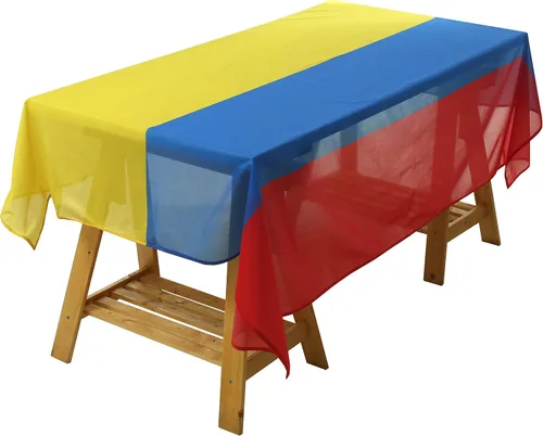 Vista 2 de MSFHHA Mantel rectangular con bandera colombiana de Columbia, resistente a la decoloración, lavable, apto para cocina, comedor, 59 x 83 pulgadas.