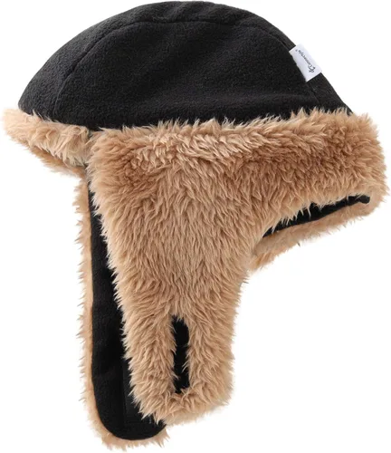 Vista 5 de Connectyle Sombrero de invierno para niños pequeños con solapa para las orejas, sombrero cálido