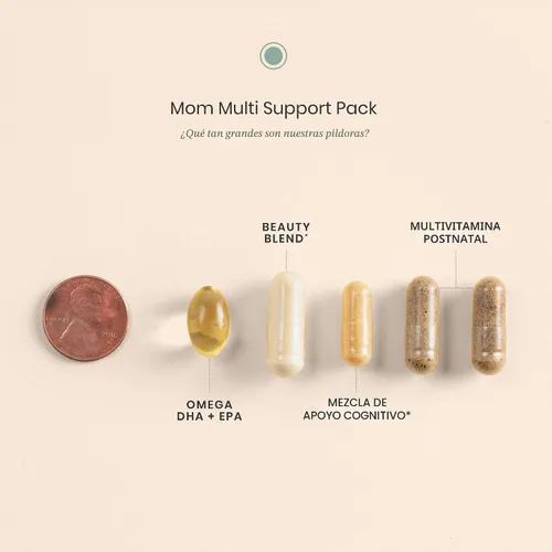 Vista 7 de Perelel Paquete de apoyo múltiple para mamá, vitaminas posnatales para mujeres con Omega 3 Dha, hierro, colágeno y vitamina B12 para apoyar la salud