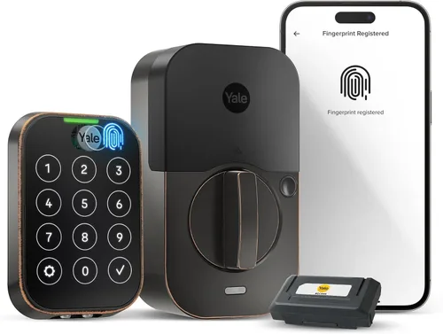 Vista 26 de Yale Assure Lock 2 Touch - Cerradura de puerta de entrada inteligente con llave de níquel satinado con teclado de pantalla táctil conectado