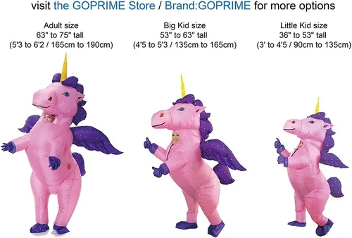 Vista 2 de GOPRIME Winged Unicorn Costume,Child Size,4-12