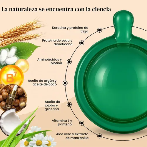 Vista 4 de LivaClean Cápsulas de suero capilar de 60 CT para cabello encrespado, dañado, vitaminas para el cabello, queratina y aceite de argán con biotina