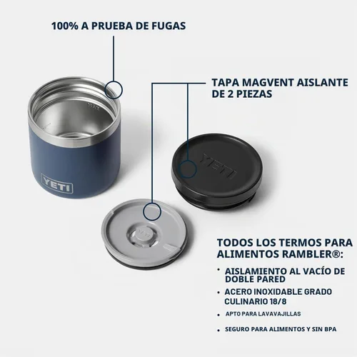 Vista 2 de YETI Rambler - Tarro de alimentos de 8 onzas, aislado al vacío, acero inoxidable, con tapa hermética, Big Sky Summer Camp