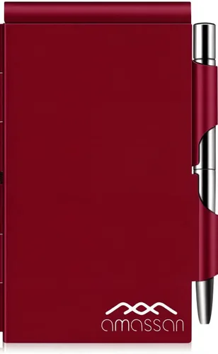 Vista 9 de Cuaderno pequeño de metal, mini bloc de notas, bloc de notas de bolsillo pequeño, estuche de aluminio con mini bolígrafo de metal y hojas de 60