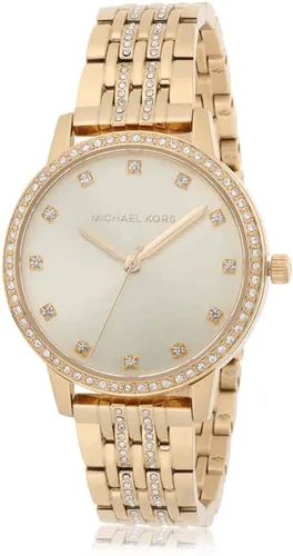 Vista 2 de Michael Kors Melissa - Reloj de acero inoxidable para mujer Dorado