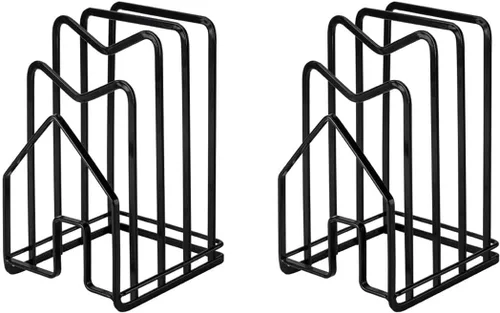 Vista 9 de SUNFICON Estante para Tabla de Cortar Organizador de Tabla de Cortar Soporte Organizador para Encimera de Cocina Estante Organizador para Ollas