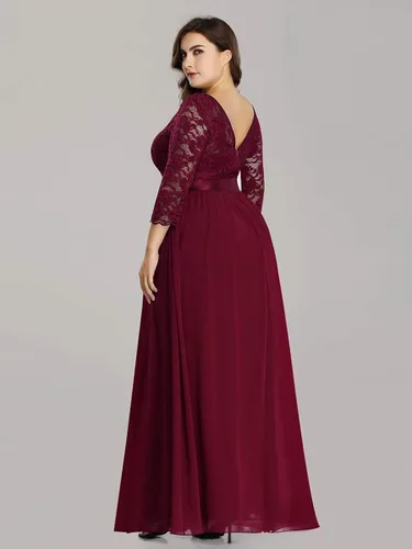 Vista 3 de Alisapan 7412 - Vestido largo de dama de honor para mujer